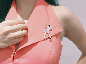 Birdddland原創手繪別針胸針 Shall We Dance 節日舞會聖誕禮物