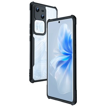 XUNDD 軍事防摔 vivo V30 5G 鏡頭全包覆 清透保護殼 手機殼(夜幕黑)