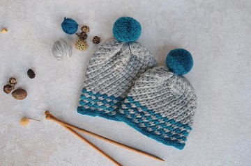 親子手工毛線帽