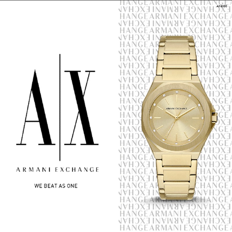 アルマーニエクスチェンジ 腕時計 アナログ レディース ゴールド ステンレススチール ANDREA AX4608 2023 秋 ARMANI  EXCHANGE 公式 | LINEショッピング