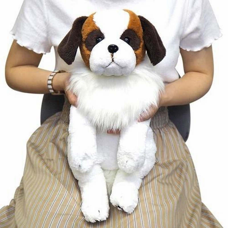 ひざわんこ セントバーナード Mサイズ ぬいぐるみ 犬 動物 アニマル 全長54cm P-5012 送料無料 | LINEショッピング