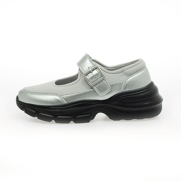 NUOVO 女鞋 SIA CHUNKY MARYJANE 休閒鞋 瑪莉珍鞋 銀色 N350302007
