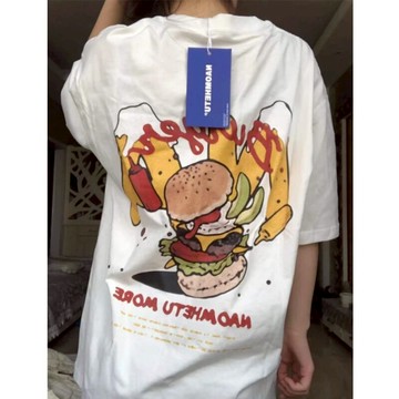 國潮牌短袖t恤女新款寬松設計感小眾oversize半袖上衣ins