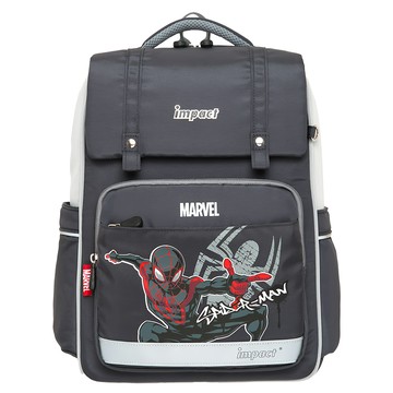 impact 怡寶 蜘蛛人經典學院書包 灰色 聚酯纖維  27 x 12 x 38cm