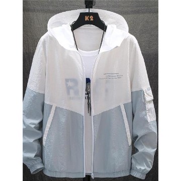 防曬衣男夏季薄款透氣皮膚衣男士韓版修身防曬服潮流帥氣外套夾克