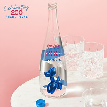 限購商品 : evian X Jeff Koons 年度限量瓶 藍色(氣泡水)