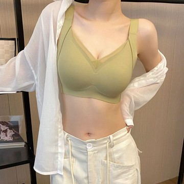 無痕薄墊內衣 集中內衣 内衣女 無鋼圈內衣 無痕內衣 大胸顯小 小胸聚攏收副乳 無痕內衣 法式內衣 液态果冻承托塑型