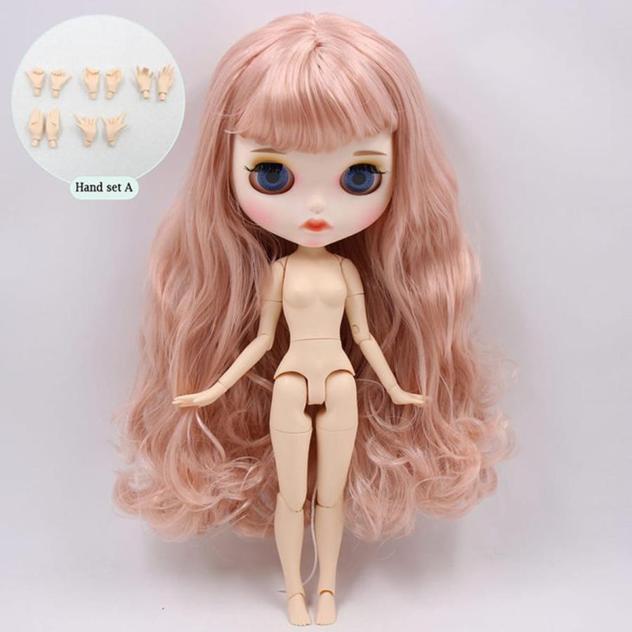 女の子のためのピンクの髪の関節人形,bl1329,マット,顔と体の関節