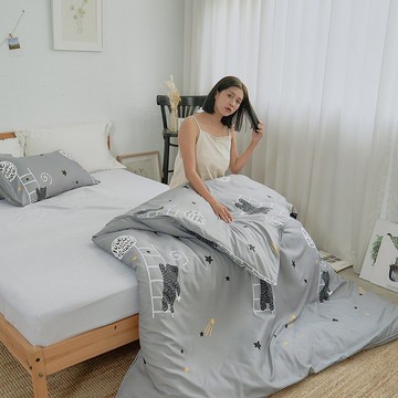 柔絲萊賽爾纖維 床包組 薄被套 鋪棉兩用被/台灣製床單/ABHT032