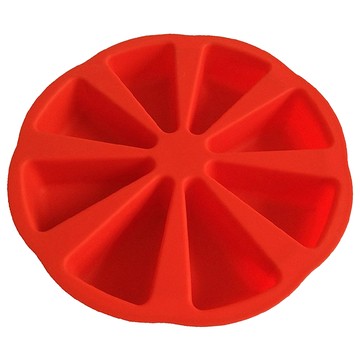 蕉蕉購物 矽膠耐熱司康8等分模具  紅色  1個