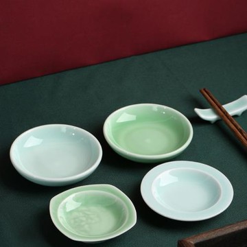 青瓷餐具醋碟陶瓷蘸料醬料碟味碟個性創意小碟子圓形骨碟調味碟子