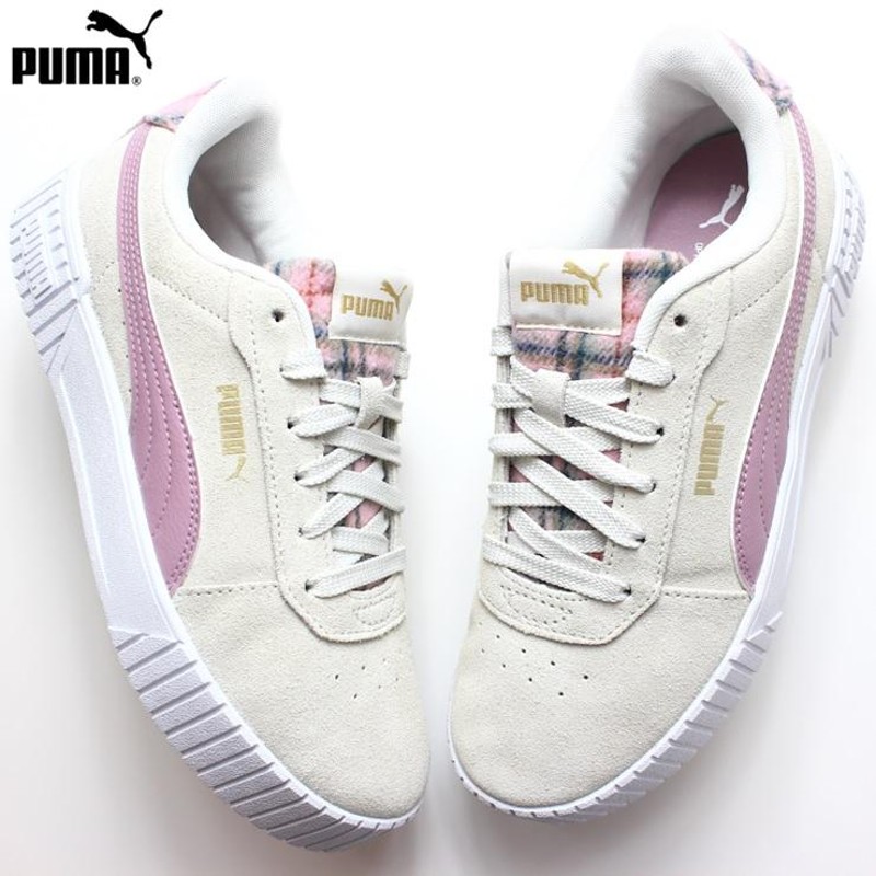 PUMA ハイカット　チェック柄スニーカー