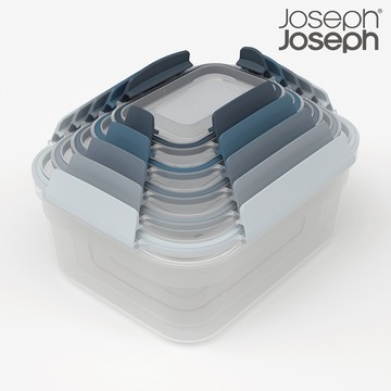 Nest系列 堆疊保鮮盒五件組-天空藍