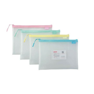 COX 三燕 A5 EVA環保 抗靜電 霧面收納 拉鍊袋 附名片袋  顏色隨機 12個 /包 NO.8162H｜領券最高折$220