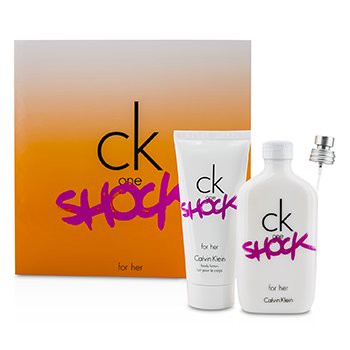 Calvin Klein 卡文克萊ck Ck One Shock女性組合 淡香水100ml 3 4oz 身體乳液100ml 3 4oz 2pcs 組合 草莓網 Line購物
