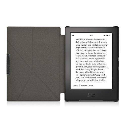 kwmobile 対応: Kobo Aura H2O Edition ケース 電子リーダー カバー PUレザー 電子書籍 保護ケース 黒色