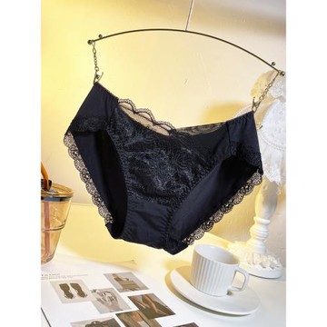莫代爾內褲女士無痕中腰蕾絲性感透氣舒適抗菌純棉襠大碼三角短褲