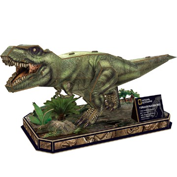 [積木共和國] 【Cubic Fun樂立方】國家地理3D恐龍立體拼圖-霸王龍(3D立體拼圖)