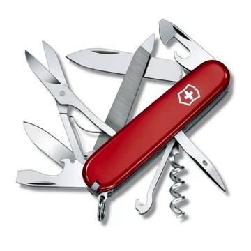 【Victorinox 瑞士維氏】瑞士刀 MOUNTAINEER 18用刀 91mm-紅 (1.3743)【墊腳石】