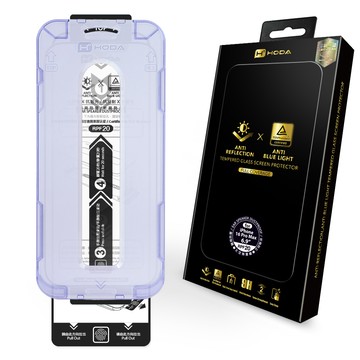 hoda iPhone 16 / 16 Plus / 16 Pro / 16 Pro Max AR抗反射抗藍光玻璃貼(德國萊因 TUV RPF20認證)
