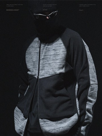 雙面穿機能POLARTEC虎紋抓絨立領夾克外套