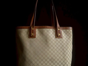 【老時光 OLD-TIME】早期少見二手老包義大利製CELINE老花托特包