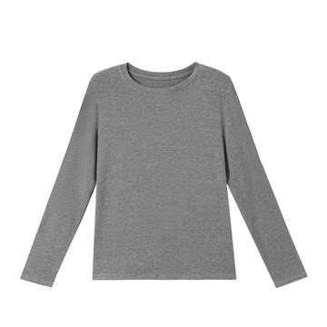 簡約風溫暖棉棉長袖圓領打底衫 親膚透氣舒適  均碼  韓系灰  1件