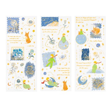 小王子立體燙印貼紙 Cardlover Deco Sticker  月夜巡禮  1組