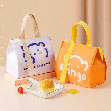 韓版飯盒袋ins風高顏值手提包鋁箔保溫便當袋大容量耐臟帶飯包包