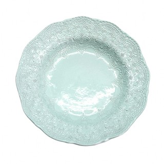 VBC casa 義大利 手工浮雕蕾絲系列 蒂芬妮綠 32cm沙拉碗