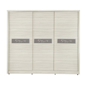 文創集 卡艾多 雪松7.4尺推門衣櫃/收納櫃(吊衣桿＋二抽屜＋側拉穿衣鏡面)-221x60x198cm免組