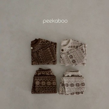 peekaboo 聖誕雪花兒童套裝【現貨+預購】聖誕節 親子裝 女童套裝 男童套裝 嬰兒套裝 寶寶套裝 韓國童裝