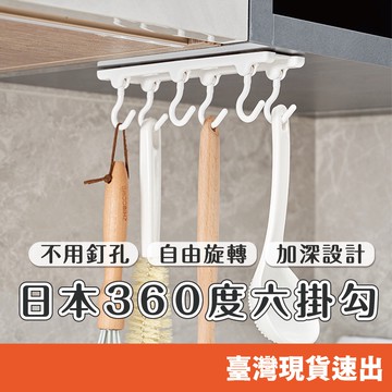 360度可旋轉無痕掛勾 免釘掛勾 衣物掛勾 廚房掛勾  強力掛鉤 免釘 免打孔 衛浴收納