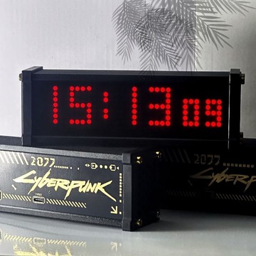 點陣時鐘 矩陣時鐘 鋁合金桌搭 ins桌面擺件 網紅時鐘 時鐘 電競桌搭時鐘