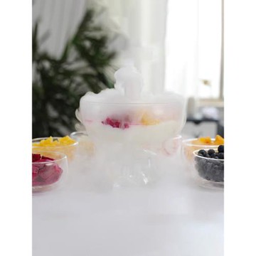 網紅干冰奶茶火鍋DIY糖水甜品水果撈小火鍋耐熱玻璃創意意境餐具