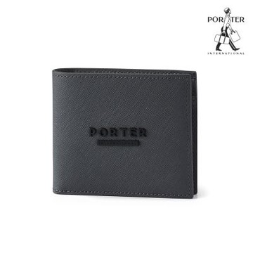 PORTER INTERNATIONAL - 細膩韌性DEFINE真皮雙折零錢短夾 - 沉靜灰