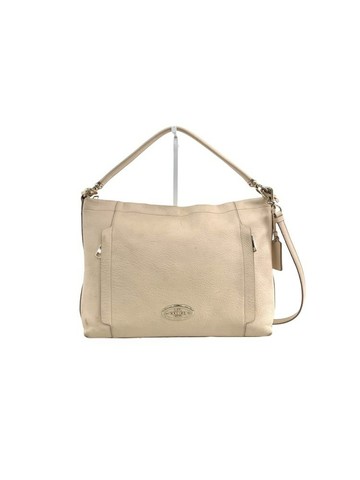 coach 杏色 Scout Hobo 荔枝紋皮革肩背包 手提包