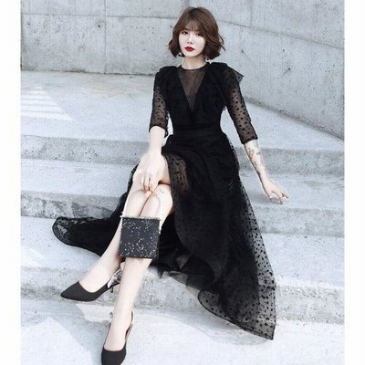 パーティードレス 韓国 ドレス ロング 個性的 結婚式 二次会