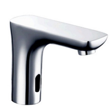 黃銅智能感應面盆水龍頭商用紅外線混合水閥感應器水龍頭配件工程{鑫弘-工葉電器}可開發票