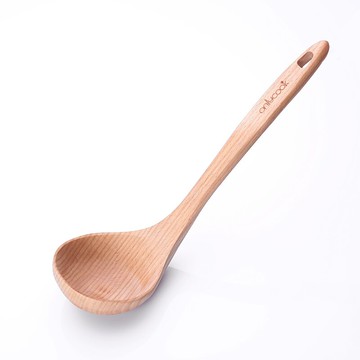 onlycook 原木湯勺櫸木粥勺 家用廚房長柄木質大號勺子盛湯勺木勺