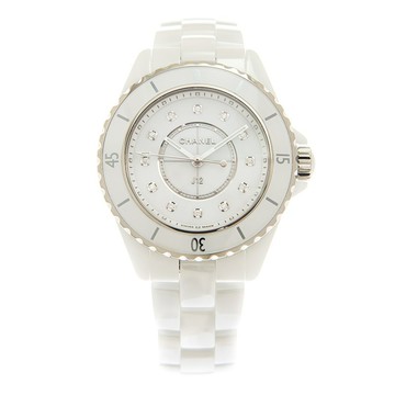 CHANEL 香奈兒(H5703) J12鑽石時標石英陶瓷鏈帶款x33mm