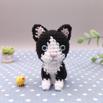 【現貨】 小小一隻 賓士貓 純手工 鉤針編織娃娃