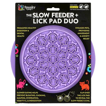 Spunky Pup, 慢食碗 + 舔食墊組合，貓狗用，1 個