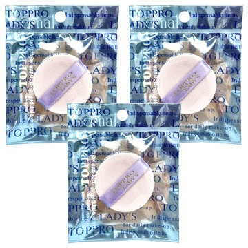 TOPPRO 韓製特柔雙倍絨毛蜜粉撲 S  3個  無香味