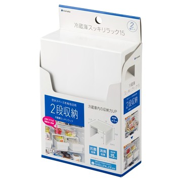 inomata 冰箱抗菌消臭架高板 2段收納  1入  1盒