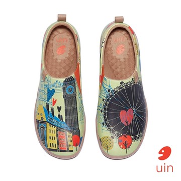 uin 西班牙原創設計 女鞋 倫敦愛情彩繪休閒鞋W1010346
