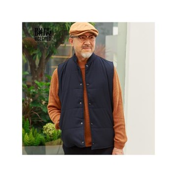 爸爸冬裝棉馬甲保暖秋冬坎肩輕薄款大碼寬松背心中老年人衣服爺爺