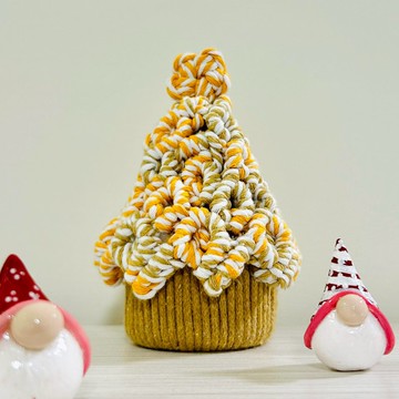 【手工製作】鉤針聖誕樹 耳環陳列 聖誕擺設 附聖誕燈串１條