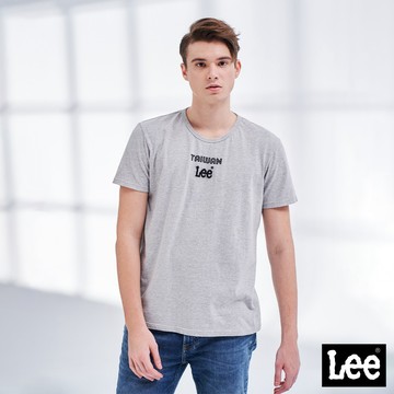 Lee TAIWAN 小Logo短袖T恤 男 灰 Modern LL2101469CG