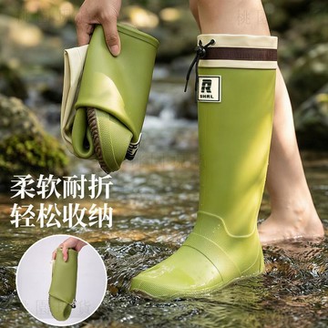 隔日達823🚚雨林徒步釣魚防水新款雨鞋時尚戶外高筒情侶女款水鞋雨靴防滑膠鞋